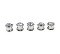 Tornillos de cadena para bicicleta de montaña, 5 pernos de acero inoxidable compatibles con rueda de cadena individual, doble triple para una reparación duradera de ciclismo (C individual)