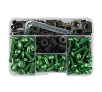 Tornillos De Carenado Completos 190 Uds Para ZX6R ZX7R ZX9R ZX10R ZX12R ZX14R Para Ninja 650R 1000 Z750 Z1000 ZZR600 Aleación CNC(Green)