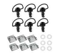 Tornillos De Carenado De 17 Mm para R1 R6. Tornillos De Liberación Rápida con Anilla En D Y Remaches De 1/4 De Vuelta. Kit Tornillos Clips Tuercas Pernos(Negro,6 Piezas)