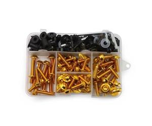 Tornillos De Carenado De Cuerpo Para CB650R CB500R CBR600RR CBR900RR CBR929RR CBR1000RR CBR 600RR 900RR 929RR 1000RR 600 F2 F3 F4i Clip montaje(Gold)