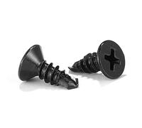 Tornillos de chapa de acero inoxidable 410 tornillos de cabeza plana rápida de acero inoxidable #8 x 1/2 pulgadas, óxido negro por SG TZH