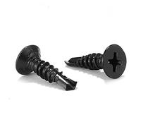 Tornillos de chapa de acero inoxidable 410 tornillos de cabeza plana rápida de acero inoxidable #8 x 3/4 pulgadas, óxido negro por SG TZH