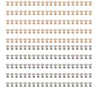 Tornillos de Chicago Gold Silver Color Surface Surfuled Rivets de cuero chapado para periódicos 200 set 0.4x0.3in