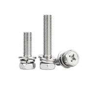 Tornillos de combinación hexagonales externos cruzados de acero inoxidable 316, 5/10/20 unidades, M2, M4, M5, tres unidades(14mm,M4-10pcs)