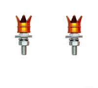 Tornillos de corona de aleación de aluminio con rosca M6 para matrículas en coches, motocicletas, bicicletas, los colores incluyen rojo, azul, oro, verde, plata, negro, naranja, morado, rosa (naranja)
