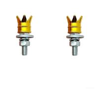 Tornillos de corona de aleación de aluminio con rosca M6 para matrículas en coches, motocicletas, bicicletas, los colores incluyen rojo, azul, oro, verde, plata, negro, naranja, morado, rosa (oro)