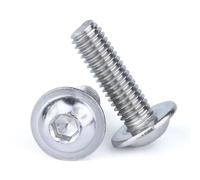 Tornillos de cruz, tornillos brida, 10 piezas, cabeza botón semicircular acero inoxidable Allen con arandela, perno hueca hexagonal M3 M4 M5 M6 M8 M10(M5x10mm)