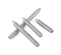 Tornillos de doble punta de acero inoxidable, autorroscantes, sin cabeza, hexagonales, varios tamaños, paquete de 30(M8x60mm)