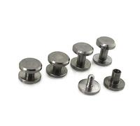 Tornillos de encuadernación de acero inoxidable for 20 piezas, remaches for álbum de fotos, tachuelas artesanales de cuero, sujetadores for cinturón, tapa de 10mm(A-10mm x 7mm(L))