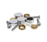 Tornillos de espejo, clavos, tapas decorativas, 20 mm/0.79 "Cubierta tornillo acero inoxidable for decorativo y hardware letrero/publicidad, superficie brillante plateada 4 PIEZAS(12MM)