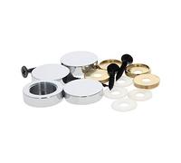 Tornillos de espejo, clavos, tapas decorativas, 20 mm/0.79 "Cubierta tornillo acero inoxidable for decorativo y hardware letrero/publicidad, superficie brillante plateada 4 PIEZAS(25 mm)