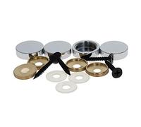 Tornillos de espejo, clavos, tapas decorativas, 20 mm/0.79 "Cubierta tornillo acero inoxidable for decorativo y hardware letrero/publicidad, superficie brillante plateada 4 PIEZAS(22 mm)