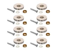 Tornillos de espejo, clavos, tapas decorativas, uñas tornillos cubierta decorativa 25 mm, acero inoxidable, publicidad, vidrio tono plateado 8pcs