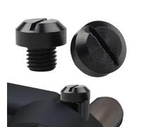 Tornillos de espejo retrovisor para motocicleta, 2 tornillos de tornillo de aluminio con orificio de aluminio - se pueden instalar. Retire el espejo y tornillo de tapa del espejo retrovisor