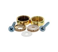 Tornillos de espejo, uñas, tapas decorativas, cubierta tornillo acero inoxidable 12 mm/0.47 "para decorativo y hardware letrero/publicidad, superficie brillante dorada 2 piezas(18mm)