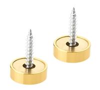Tornillos de espejo, uñas, tapas decorativas, cubierta tornillo acero inoxidable 14 mm/0.55 "para decorativo y hardware letrero/publicidad, superficie brillante dorada 8pcs(18mm)