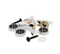 Tornillos de espejo, uñas, tapas decorativas, cubierta tornillo acero inoxidable 16 mm/0.63 "para decorativo y hardware letrero/publicidad, bisel plateado 4 PIEZAS(Bright Silver,18mm)