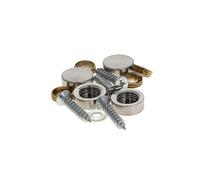 Tornillos de espejo, uñas, tapas decorativas, cubierta tornillo acero inoxidable 16 mm/0.63 "para decorativo y hardware letrero/publicidad, superficie cepillada plata 4 PIEZAS(14mm)