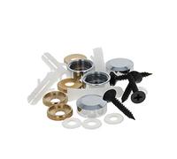 Tornillos de espejo, uñas, tapas decorativas, cubierta tornillo acero inoxidable 16 mm/0.63 "para decorativo y hardware letrero/publicidad, bisel plateado 4 PIEZAS(Bright Silver,16mm)