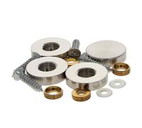 Tornillos de espejo, uñas, tapas decorativas, cubierta tornillo acero inoxidable 16 mm/0.63 "para decorativo y hardware letrero/publicidad, superficie cepillada plata 4 PIEZAS(22 mm)