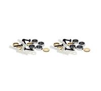 Tornillos de espejo, uñas, tapas decorativas, cubierta tornillo acero inoxidable 25 mm/0.98 "para decorativo y hardware letrero/publicidad, bisel dorado 8pcs(Bright Silver,18mm)