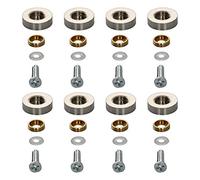 Tornillos de espejo, uñas, tapas decorativas, tornillos cubierta decorativa 18 mm Cepilado acero inoxidable publicidad vidrio tono plateado 8pcs