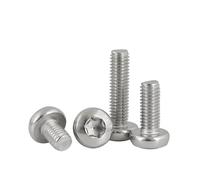 Tornillos de estrella hexagonales acero inoxidable 304, perno cabeza redonda 30 piezas (M5 x 25 mm)(M2x4mm)