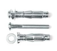 Tornillos de expansión, 3 uds, M4 M5 M6 M8 anclajes de pared huecos tornillo de expansión de placa de yeso tubo de avión anclajes de pared huecos tapones perno de expansión de metal(M4X52)