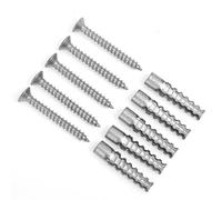 Tornillos De Expansión Anclajes autoperforantes for paneles de yeso con tornillos, anclajes de pared de acero al carbono resistentes, 10/100 Uds.(5mm-(Style B),10 Sets)