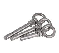 Tornillos De ExpansióN Anclajes de manguito hormigón M8 8 mm con pernos expansión argolla elevación acero inoxidable 304(M8X50mm-1pcs)