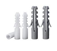 Tornillos de expansión de plástico M4 M5 M6 M8 M10 M12 M14 Gary tubo de expansión de plástico blanco Cimbing pared tigre en forma de tapón perno pasador(M8x38-30pcs)