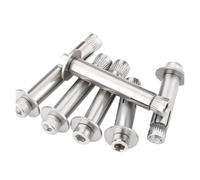 Tornillos de expansión, M6 M8 M10 M12 304 cabeza hueca hexagonal de acero inoxidable tornillo expansión incorporado perno anclaje hormigón