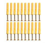 Tornillos de expansión M8 x 40 mm y kit de pared, 20 anclajes de acero al carbono con acabado de zinc de color para paneles de yeso, ladrillo y hormigón, solución de montaje segura para oficina en