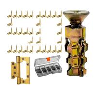 Tornillos de expansión para madera - Tuerca de expansión corta de metal | Juego de tornillos de reparación para roscas de bisagra de gabinete | para agujeros de puertas de armarios, montaje de muebles