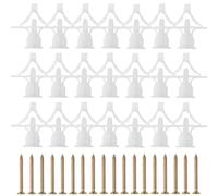 Tornillos De Expansión Para Placas De Yeso Tornillos autoperforantes for placas de yeso, anclajes for, enchufe expansión for avión, pared hueca(White,20PCS(10sets))