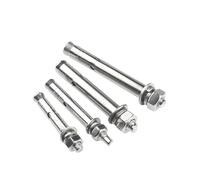 Tornillos De Expansión Para Placas De Yeso Tornillos de expansión 2/5 Uds., anclajes cuña, pernos hexagonales externos acero inoxidable 304 for cemento y hormigón(60mm,M8 5PCS)