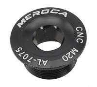 Tornillos de fijación de manivela de bicicleta de carretera de aleación de aluminio M19 M20 mecanizado CNC para M4000 M590 y PROWHEEL platos huecos (M20 negro)