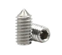 Tornillos de fijación de punta cónica, 50 piezas M2, 0,5 M3 M4, acero inoxidable 304, cabeza Allen hexagonal, punta cónica, tornillo de fijación, perno(6mm,M3(50pcs))