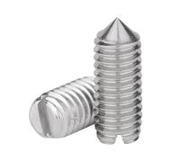 Tornillos de fijación de punta ranurada de acero inoxidable 304 M1.6 M2 M2.5 M3 M4, rosca de máquina, punta cónica.(6mm,M1.6-20pcs)