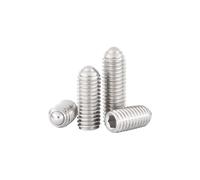 Tornillos de fijación de punta redonda, 304 Acero inoxidable M3-M10 Hex Socket Ball Dome Point Set Tornillo Resorte Émbolo 5 tamaños(20mm,M10 4pcs)