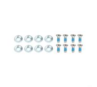 Tornillos de fijación de snowboard M6x16 pernos de montaje de metal con arandelas antideslizantes para fijación de tablas de esquí, juego de 16 piezas (8 piezas)