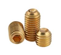 Tornillos de fijación hexagonales sin cabeza, Tornillos de fijación hexagonales con punta de copa de latón M3-M8 x 3-12 mm, paquete de 10-50 piezas(M3 x 10(50pieces))