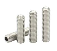 Tornillos de fijación hexagonales sin cabeza, Tornillos prisioneros hexagonales DIN916 de acero inoxidable 304, extremo cóncavo M3-M16 30-45mm, 10 Uds. Cada uno(30mm,M6 x10pcs)