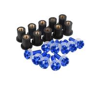 Tornillos de fijación Kit Tornillos Parabrisas De Motocicleta para Kawasaki para Ninja GPZ900R para Z900 para ZZR1200, Carenado, Carrocería Tuercas. Kit Tuercas carenado Motocicleta(Azul)
