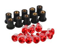 Tornillos de fijación Kit Tornillos Parabrisas Motocicleta para Yamaha Tricity 125 TW200 V Star 650 Tricity-125, Carenado, Carrocería Pernos Y Tuercas. Kit Tuercas carenado Motocicleta(Rojo)