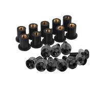 Tornillos de fijación Kit Tornillos Parabrisas Motocicleta para Yamaha Tricity 125 TW200 V Star 650 Tricity-125, Carenado, Carrocería Pernos Y Tuercas. Kit Tuercas carenado Motocicleta(Negro)