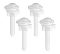 Tornillos de fijación para asiento de inodoro para inodoros estándar, paquete de 4 cierres blancos con tuercas de bloqueo y arandelas, compatibles con bisagras montadas en la parte superior, fácil