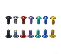 Tornillos de freno de disco Torx T25 para bicicleta, 12 unidades, M5 x 9 mm, aleación de acero para uso con cubos de freno de disco en varios tipos de bicicletas (rojo)