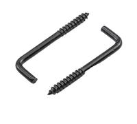 Tornillos de gancho roscados en ángulo recto de acero al carbono chapado en negro, rosca en forma de L, M2,4, M3,7, M4, 5 a 30 unidades(M3.8x50mm 10pcs)