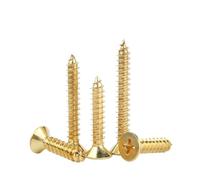 Tornillos De Latón for Madera M2 M3 M3.5 M4, Tornillos Autorroscantes Avellanados De Cabeza Plana Phillips for Muebles Y Tableros De Fibra(M4x40 (10Pcs))